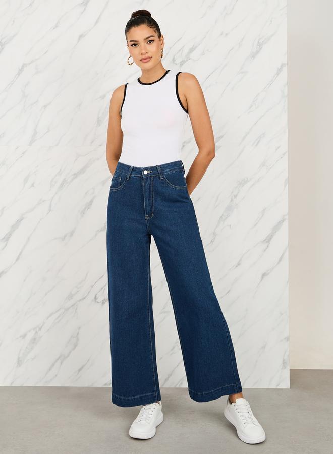 ستايلي تانك ستيلي بقصة ضيقة وزخرفة متباينة - Image 3